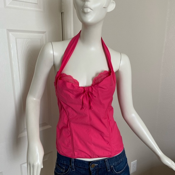 Frederick's of Hollywood Tops - 🔥 5/$25 Frederick’s of Hollywood Pink Corset Halter Top Size 36